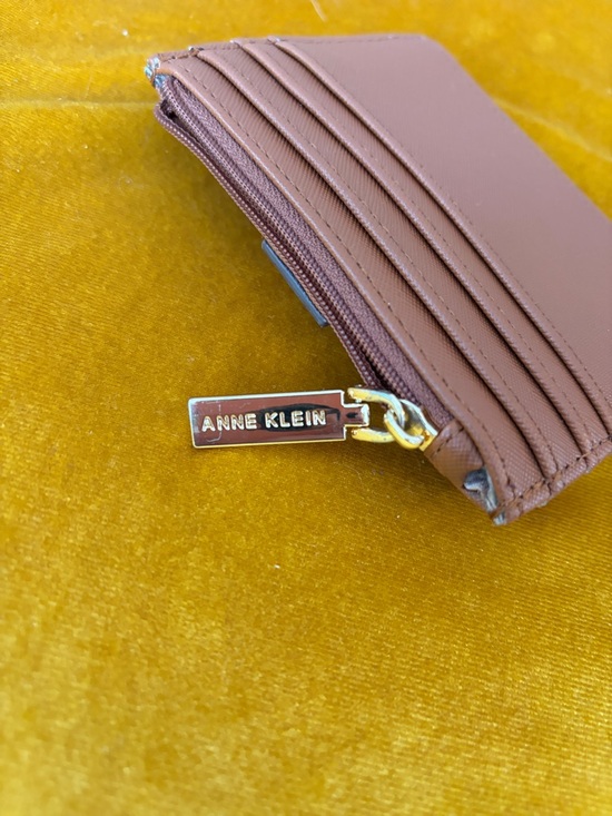Anne Klein Saffiano Card Case Wallet Zip Coin Pocket Mauve NWOT - Picture 5 of 5